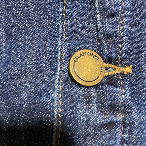 Blank NYC Distressed Floral Denim Jean Jacket - Picture 14 of 16